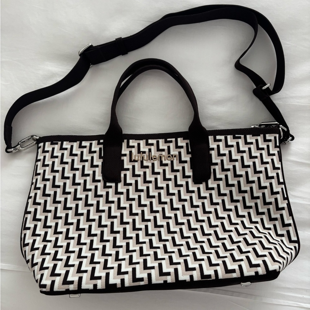 Chocolate brown, beige and White Women's Bag